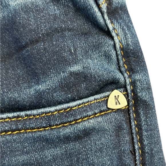 Kut From the Kloth High Rise Crop Straight Leg Medium Wash Stretch Woman Jeans 6 - Picture 3 of 15